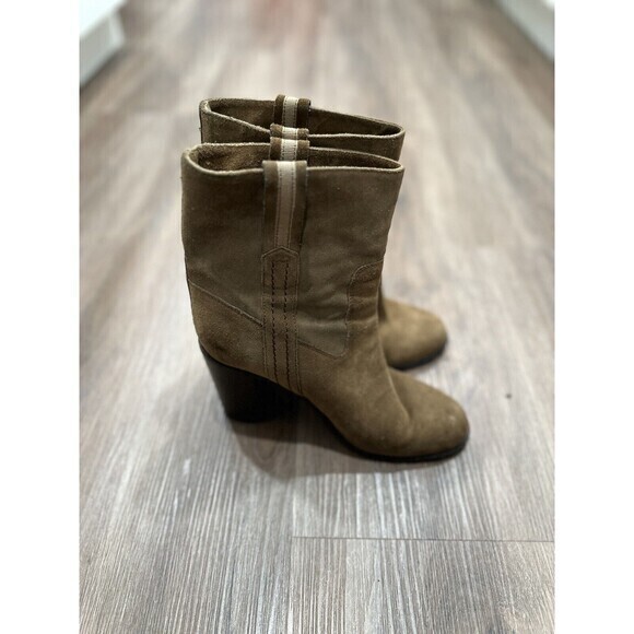 KATE SPADE New York BAISE bootie SIZE 9 M Block Heel Suede Leather Tobacco Brown - Picture 2 of 13